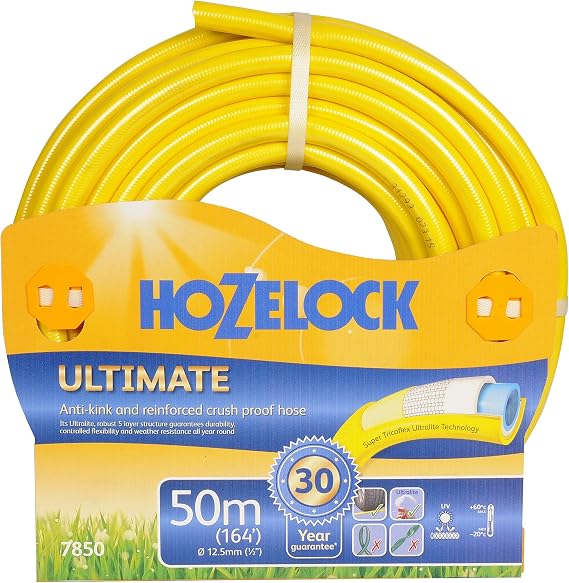 Hozelock Ultimate Hose, 50 m & 60m 2 in 1 Empty Hose Reel