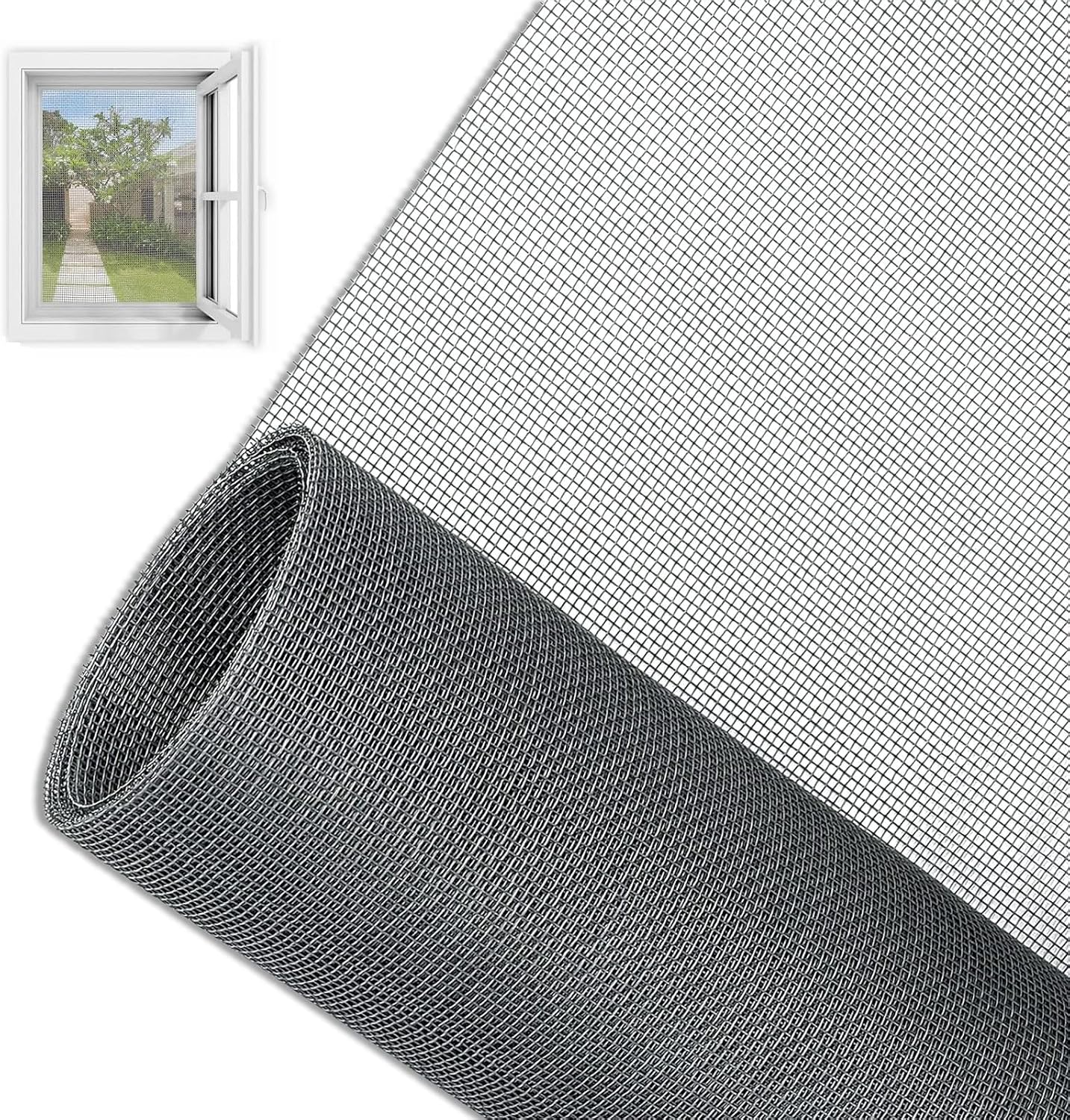 Moustiquaire Fenêtre HASLED Fibre de Verre 120x250 cm