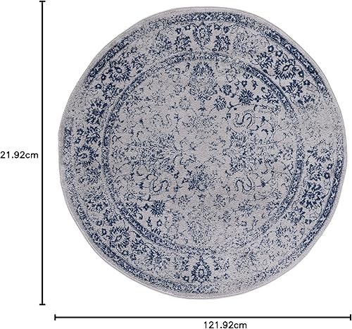 Miniatura 483 de Safavieh colección Adirondack - Alfombra de área, 6 x 9 pies, gris y azul, diseño oriental desgastado, no desprende pelusa, fácil cuidado, ideal