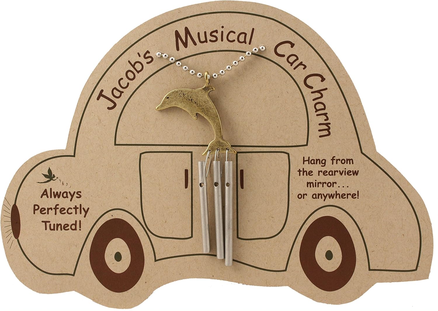 Jacob's Musical Car Charm, Dolphin, Mini Wind Chime