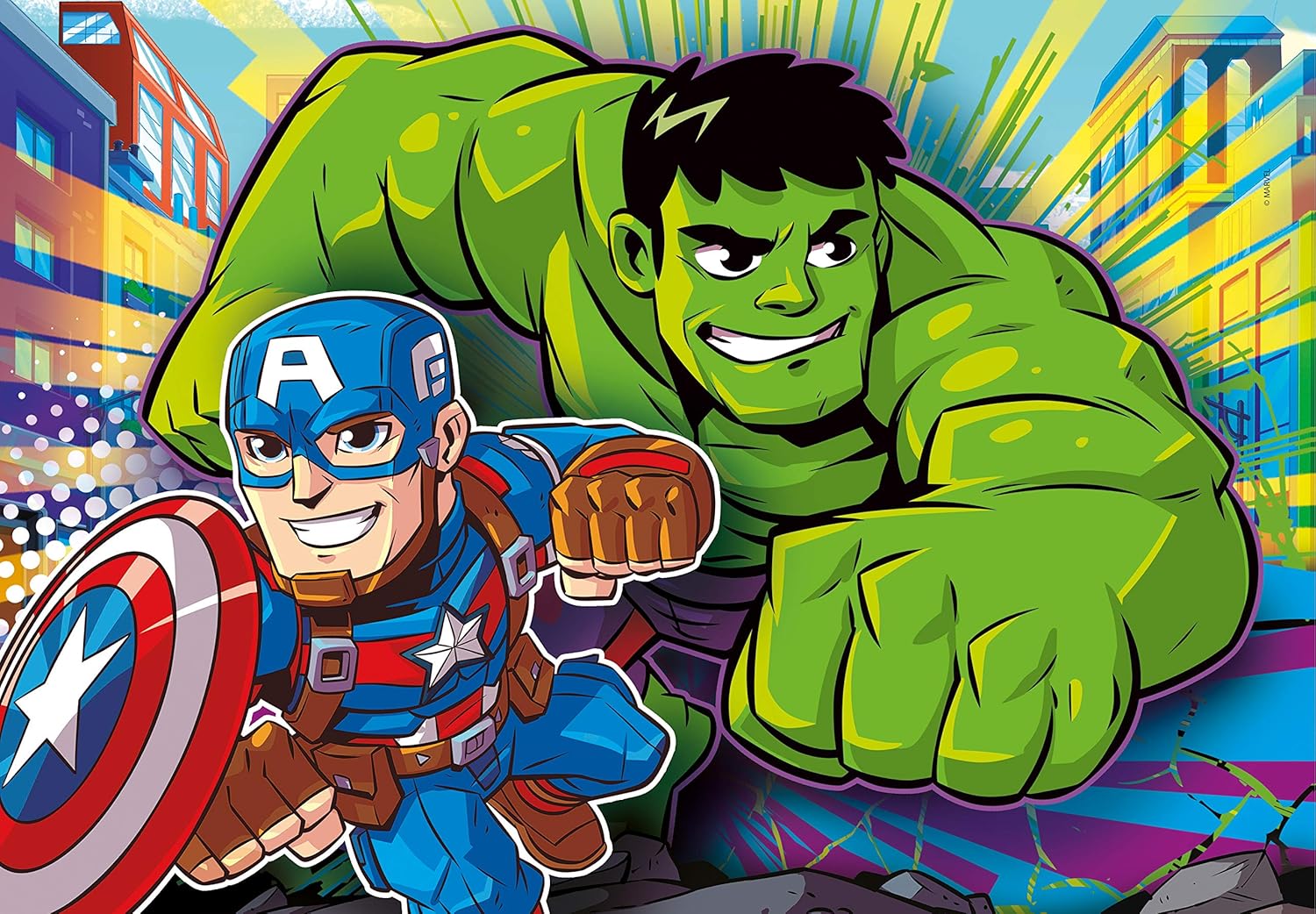 Clementoni - 25248 - Supercolor Puzzle - Marvel Super Hero Avengers - 3 x 48 Pieces - Made in Italy - Jigsaw Puzzle Children Age 4+7