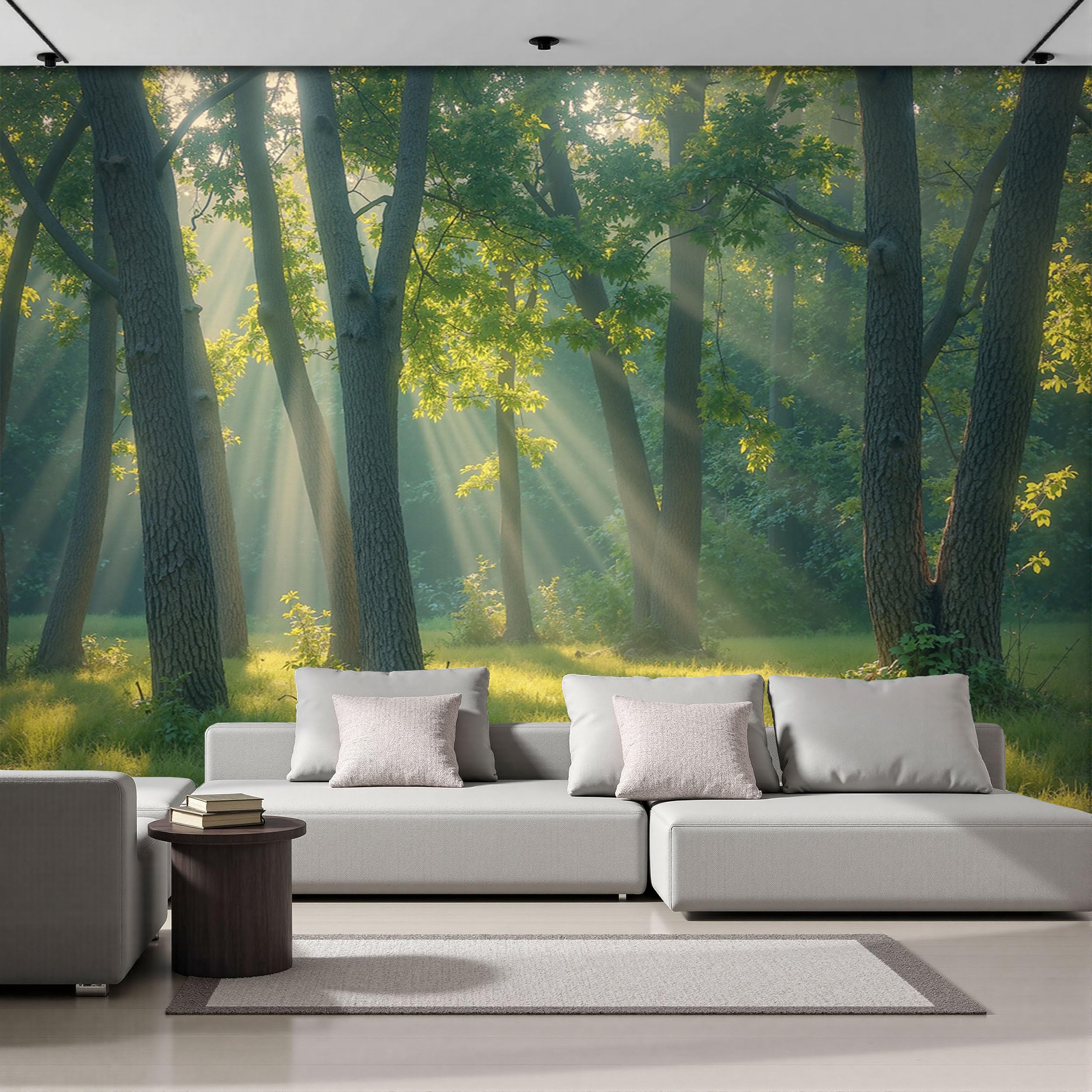Papier peint forêt 300x210cm poster mural panoramique salon chambre