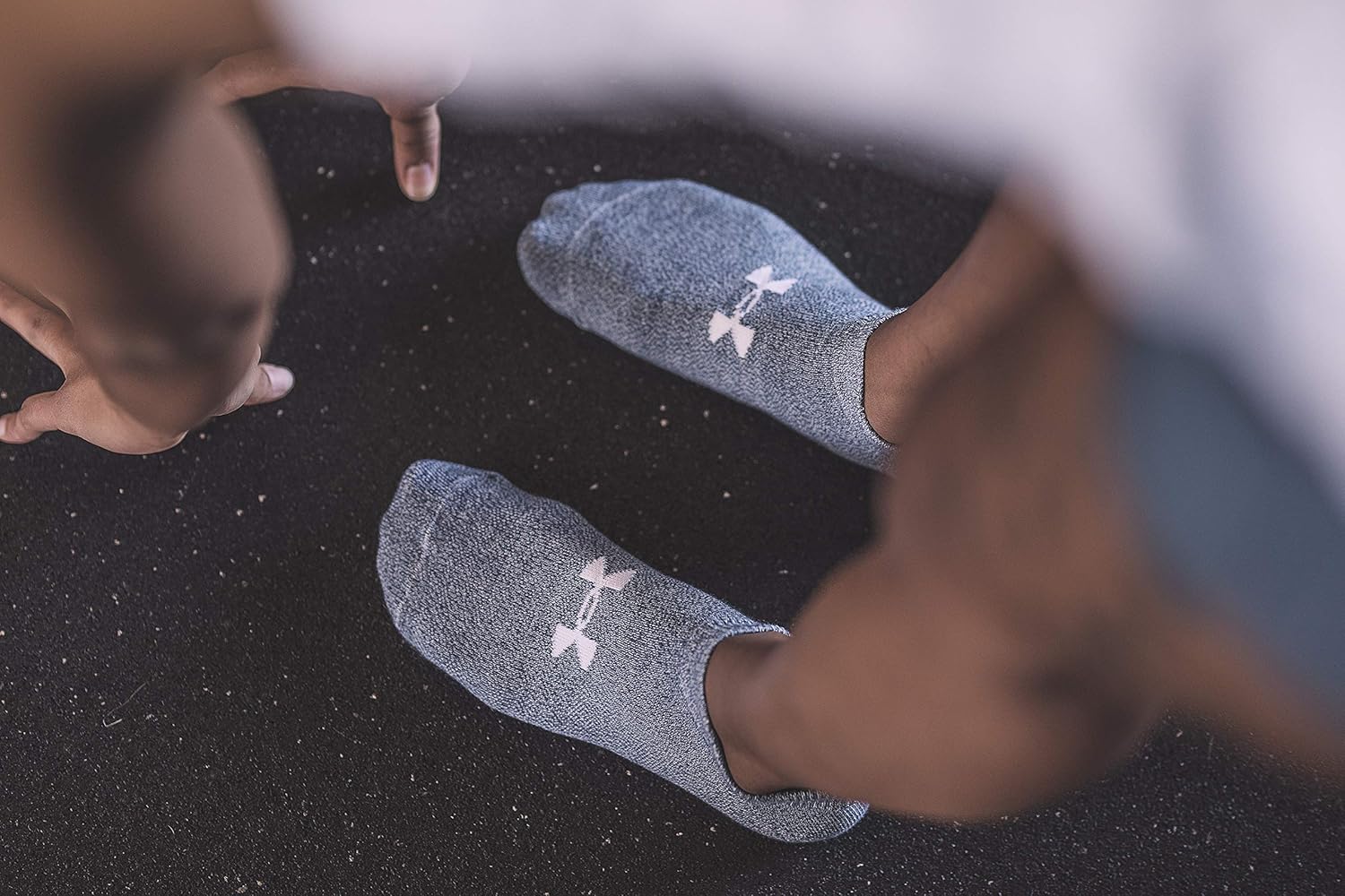 Under Armour Women's Essential 2.0 No Show Socks, 6-Pairs , Black Stripe/Assorted , Medium