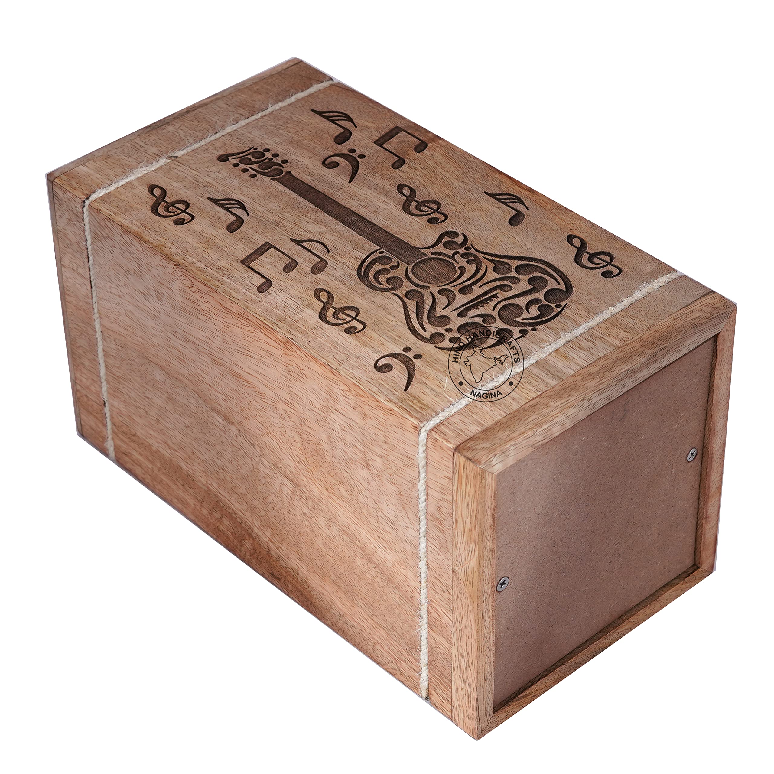Urna de cremación de madera para guitarra para cenizas humanas para adultos, caja grande de urna funeraria de 250 libras, urna de entierro de madera dura con temática musical para
