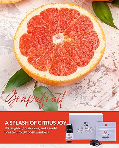 Vista 128 de Essence - Difusor nasal de aromaterapia portátil, anillo de nariz de aceite esencial de limón, inhalador de silicona para apoyo al estrés