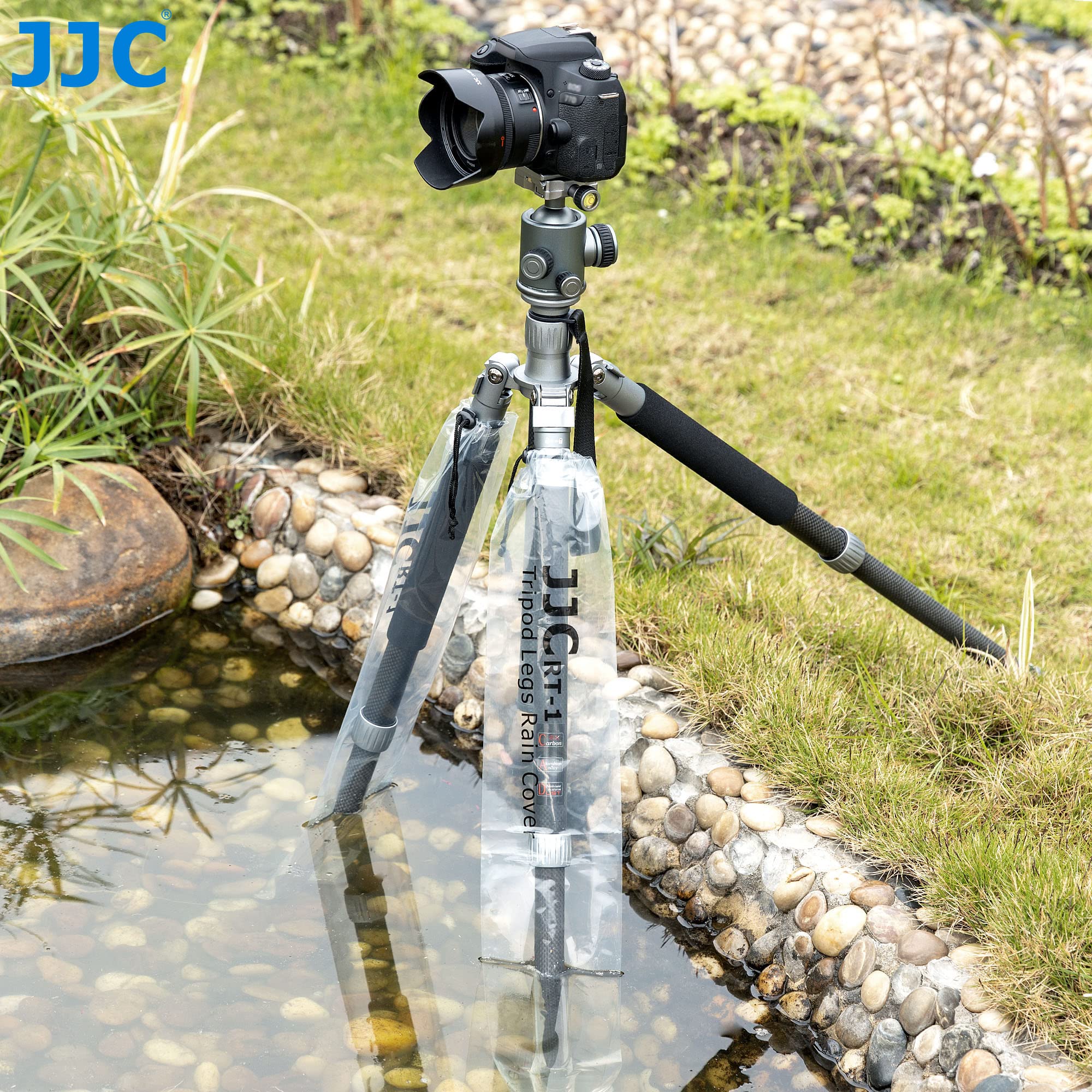 JJC Lot de 6 housses de protection pour trépied - Anti-pluie, eau, neige et boue - Convient pour une longueur de 120 cm et 60 cm - Facile à installer et à ranger - Matériau double couche - Convient