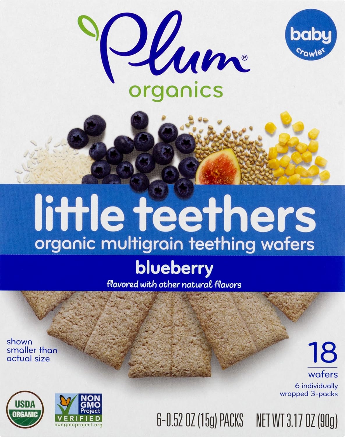 Plum Organics Little Teethers, Blueberry, 0.52 Ounce, 6 Count