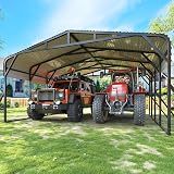 AirWire 20’x20’ Heavy Duty Carport Canopy for 2 Car, Metal Car Port Garage with Galvanized Steel...
