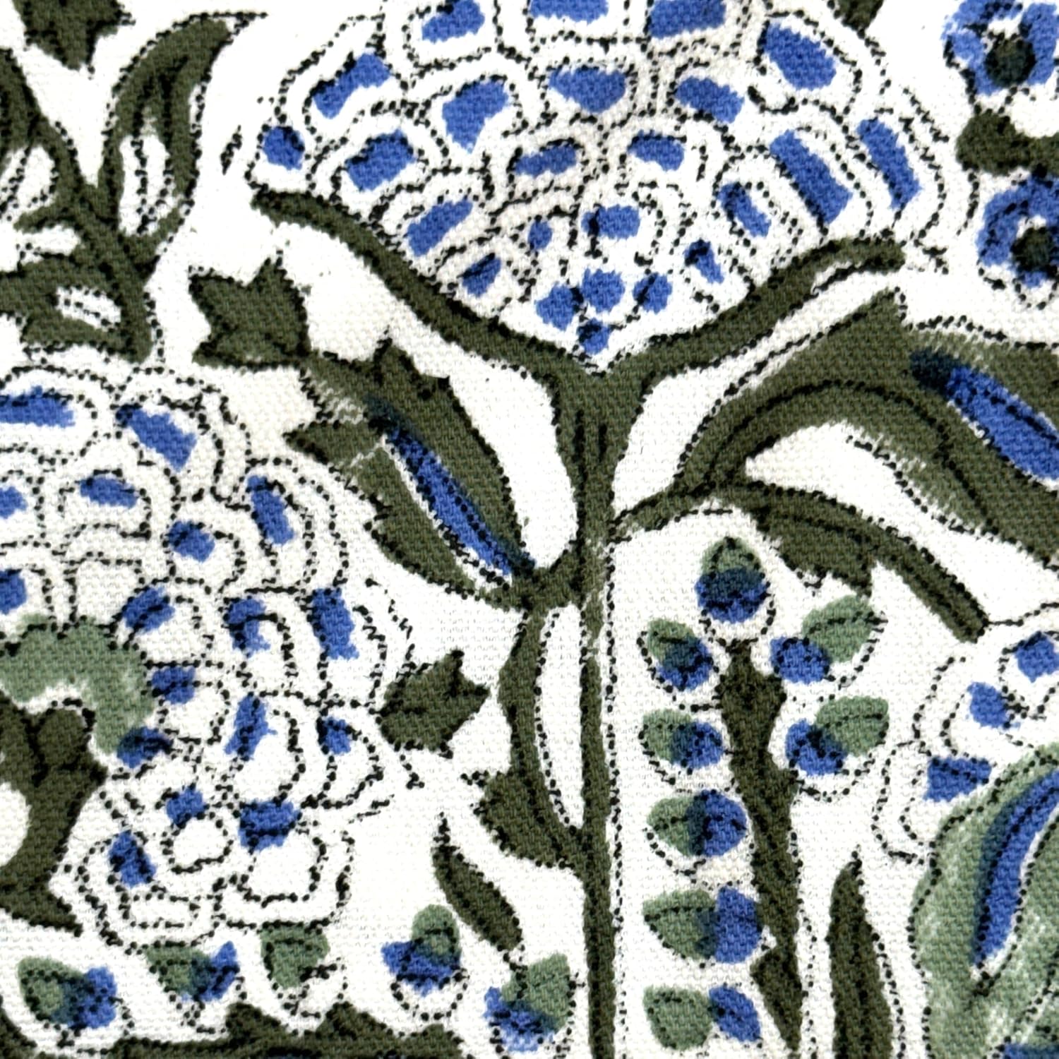 ATOSII Block Print Throw Pillow Covers, 18 X 18 - Set of 2, Decorative Couch Pillows for Living Room Bed Sofa, 100% Cotton Canvas Pillow Case for Home Decor & Outdoors, Preppy Throws - Clover Blue - Image 7