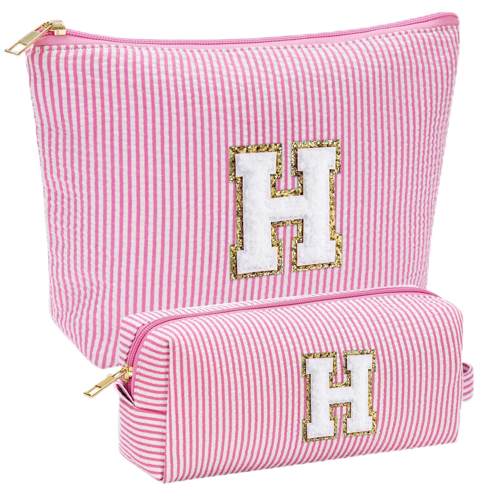 Parima Personalised Gifts for Girls Women - Personalised Make up Bag Initial Make up Bags A Preppy Stuff Birthday Gifts for Women Gift for Girl Womens Girlfriend Teenage Girls Gift Makeup Bag — view 24
