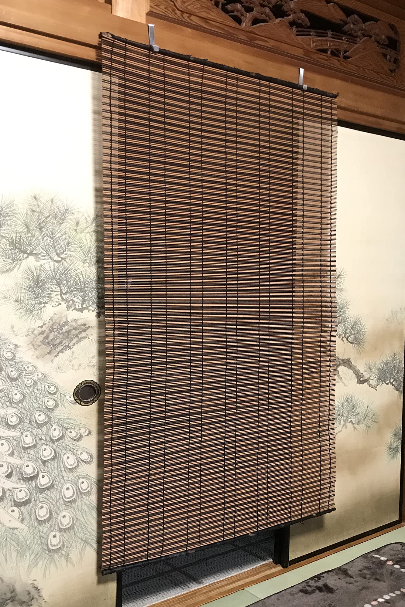 Amazon｜水勘製簾所 すだれ 木目調デザイン PP 約幅88×長さ157