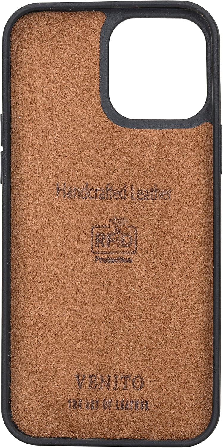 Venito Ravenna Slim Magic Leather Wallet Case for iPhone 13 Pro Max (6.7 in) with a Magnetic Flip & Four Card Slots and a Bill Pocket & Lightweight Frame (Antique Brown)*