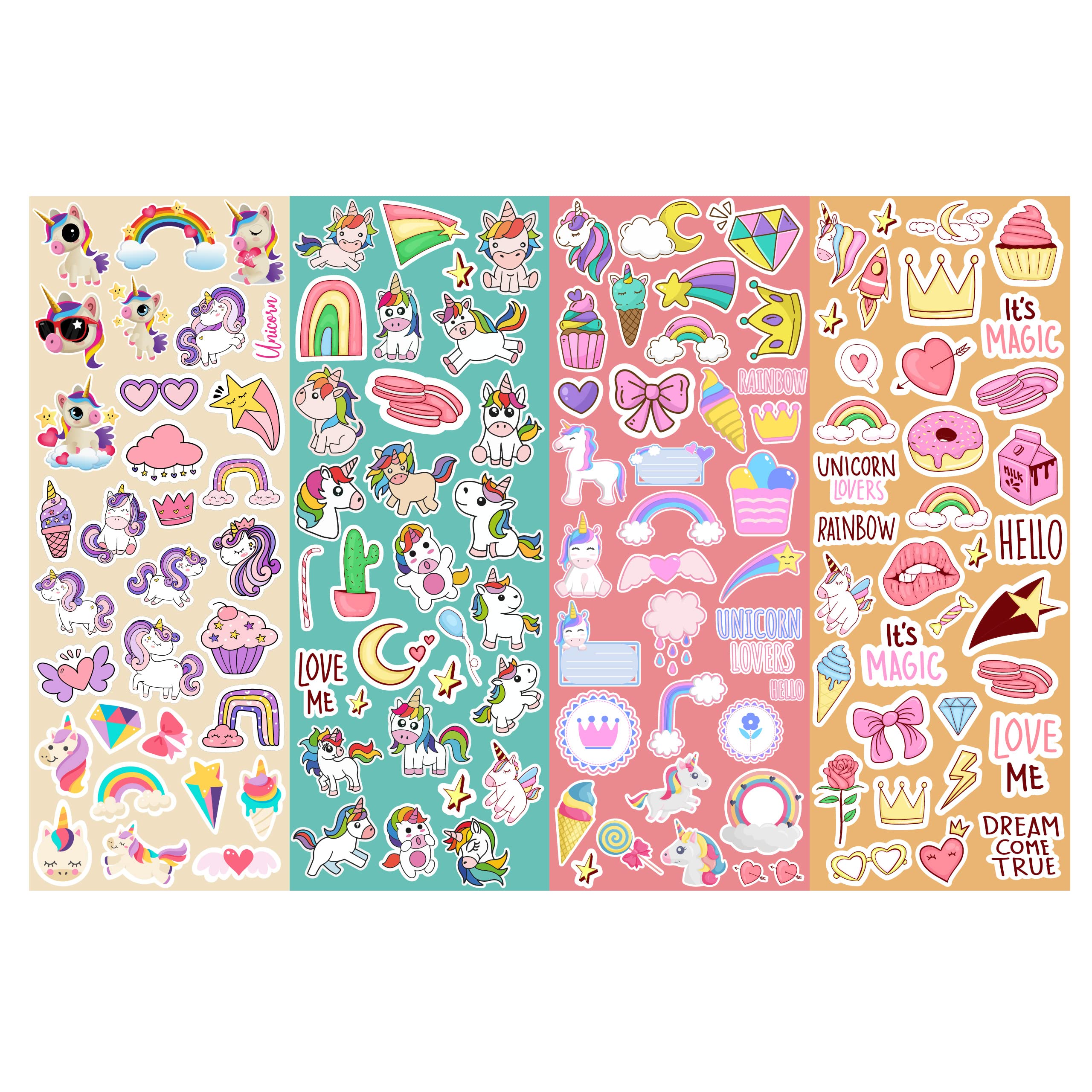 ISEE 360 Set of Unicorns and Rainbow Scrapbook Sticker for DIY Notebooks Diary Journal Laptop Mobiles Decorative Vinyl Printed Stickers (A4 Size), Self-Adhesive (B0B21HFS9L) Amazon Price History, Amazon Price Tracker