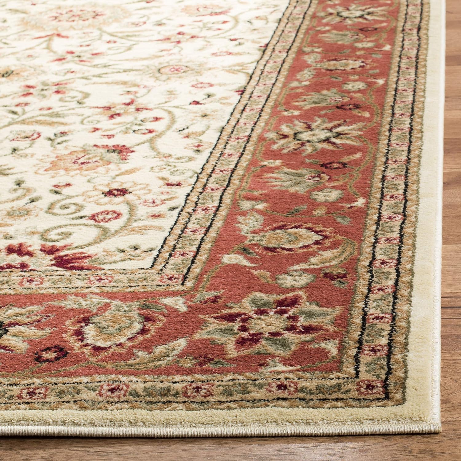 SAFAVIEH Lyndhurst Collection Accent Rug - 2'3" x 4', Ivory & Rust, Traditional Oriental Design, Non-Shedding & Easy Care, Ideal for High Traffic Areas in Entryway, Living Room, Bedroom (LNH212R)