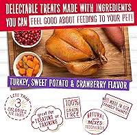 Vista 5 de Charlee Bear Crunch - Golosinas para perros sin granos, pavo, batata y manzana, bolsa resellable de 8 onzas, golosinas de entrenamiento bajas