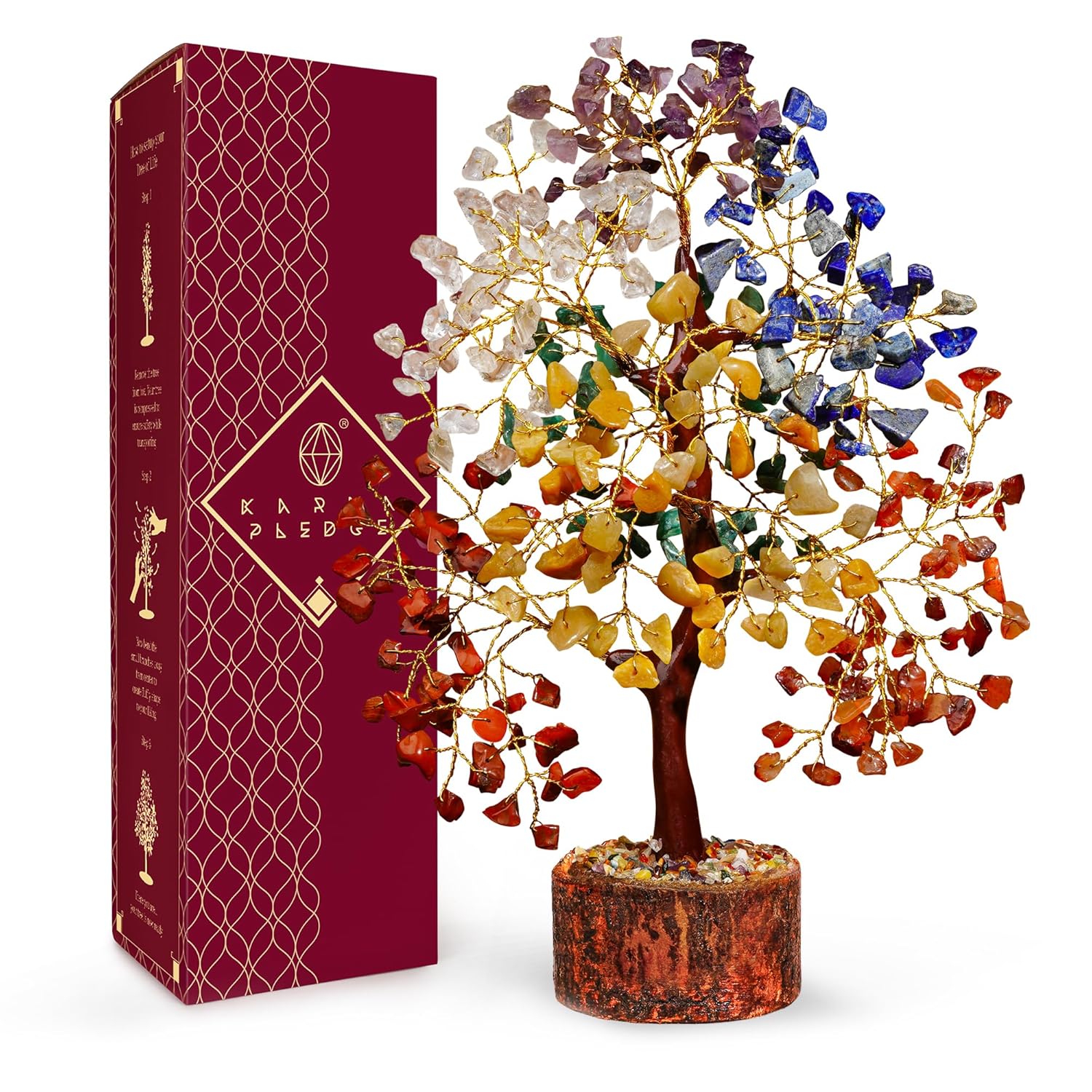 Crystal Tree of Life 7 Chakra Birthday Gifts for Women Unique Gifts for Her Home and Office Decor