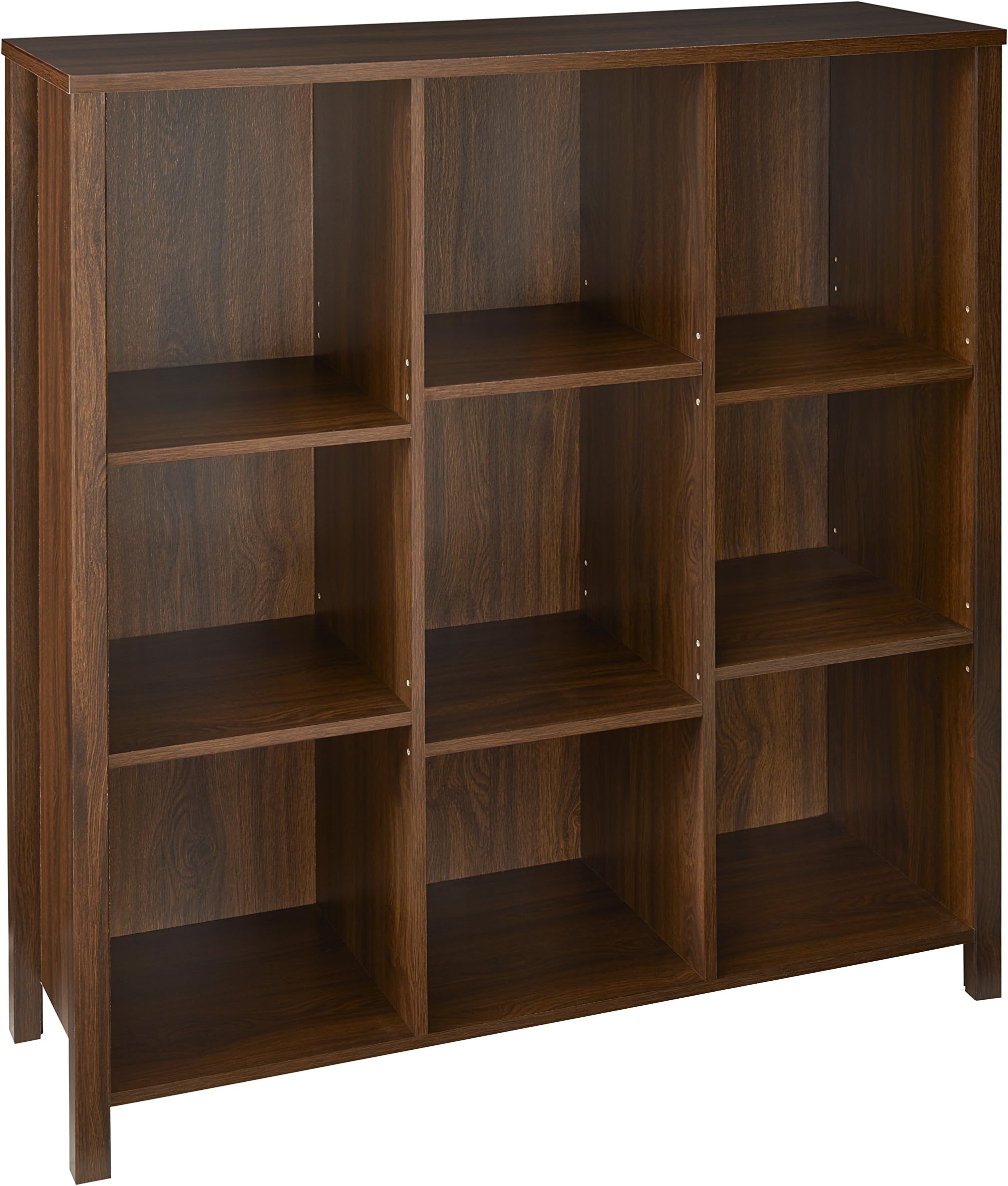 16057 Premium Adjustable 9-Cube Organizer, Dark Chestnut