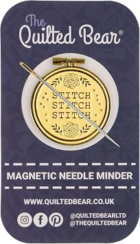 The Quilted Bear Magnetic Needle Minder, Cross Stitch Hoop