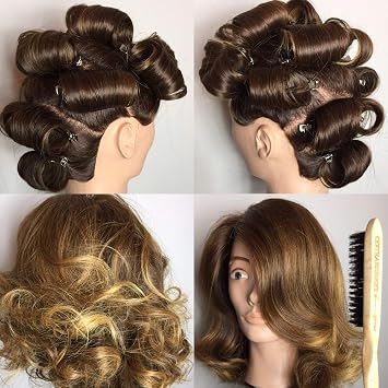 Professional Hairstyling Brush - Teasing Brush with Tail, Wood Handle, Boar Bristles for Shine, Volume and Smooth Updos