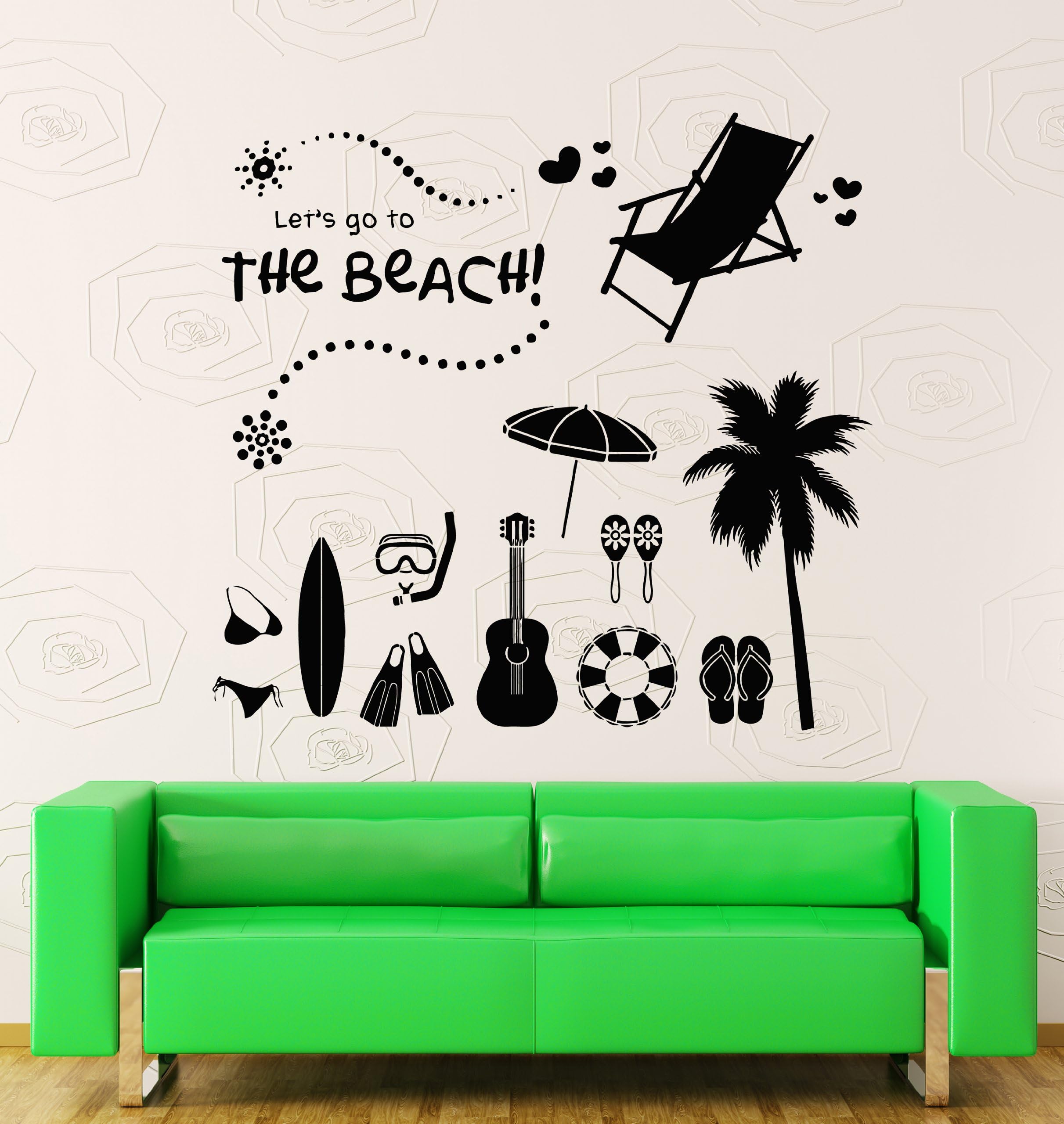 Wall Stickers Vinyl Decal The Beach Summer Vacation Travel Ocean Decor (z1762i)