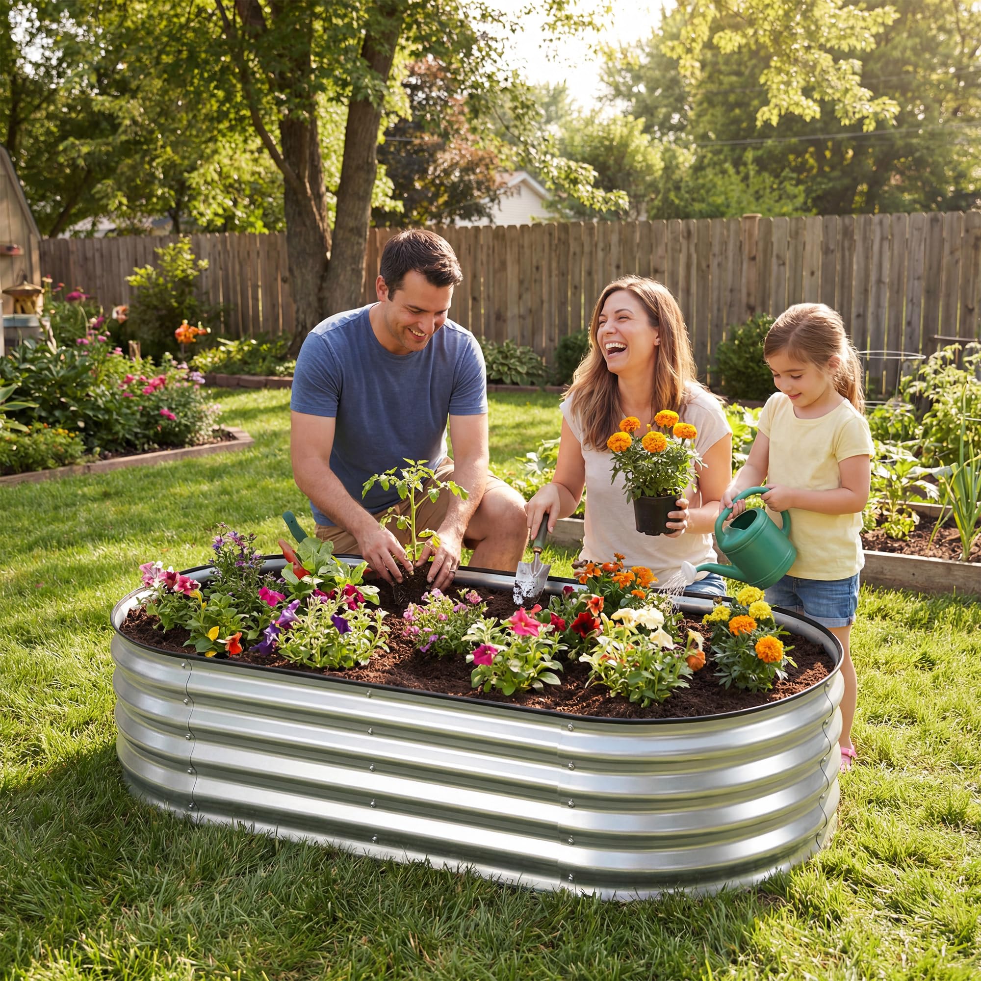 Sweetcrispy Raised Garden Bed - 4x2ft Planter -8