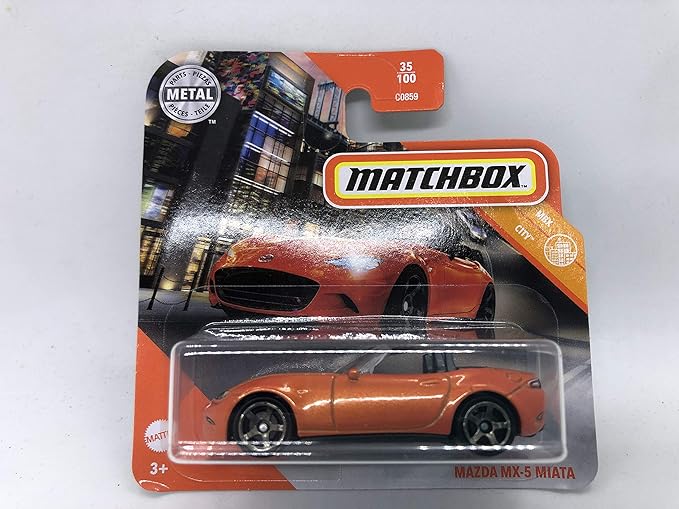 Matchbox Metal 35/100 Mazda MX-5 Miata Metallic Orange (Kurzkarte) MBX City