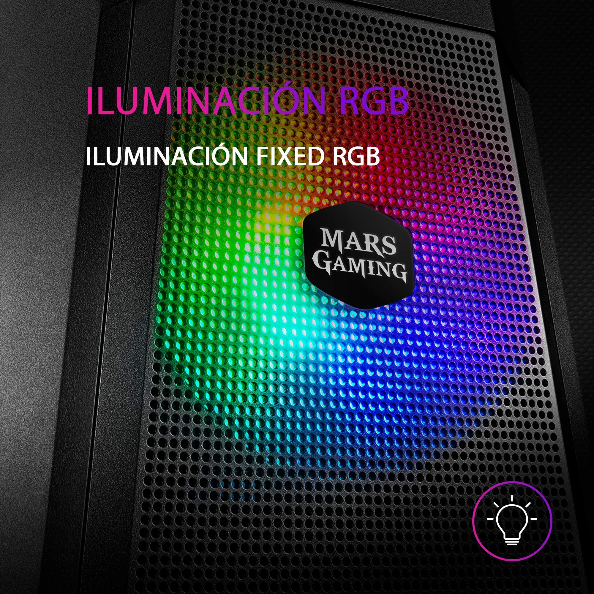 Mars Gaming MC-3TCORELCD Caja Gaming ATX, Pantalla IPS 7,2” Personalizable, Triple Cristal Templado Extraíble, Estructura Doble Cámara Lateral, Soporte de Refrigeración Líquida hasta 360mm, Blanco — view 97