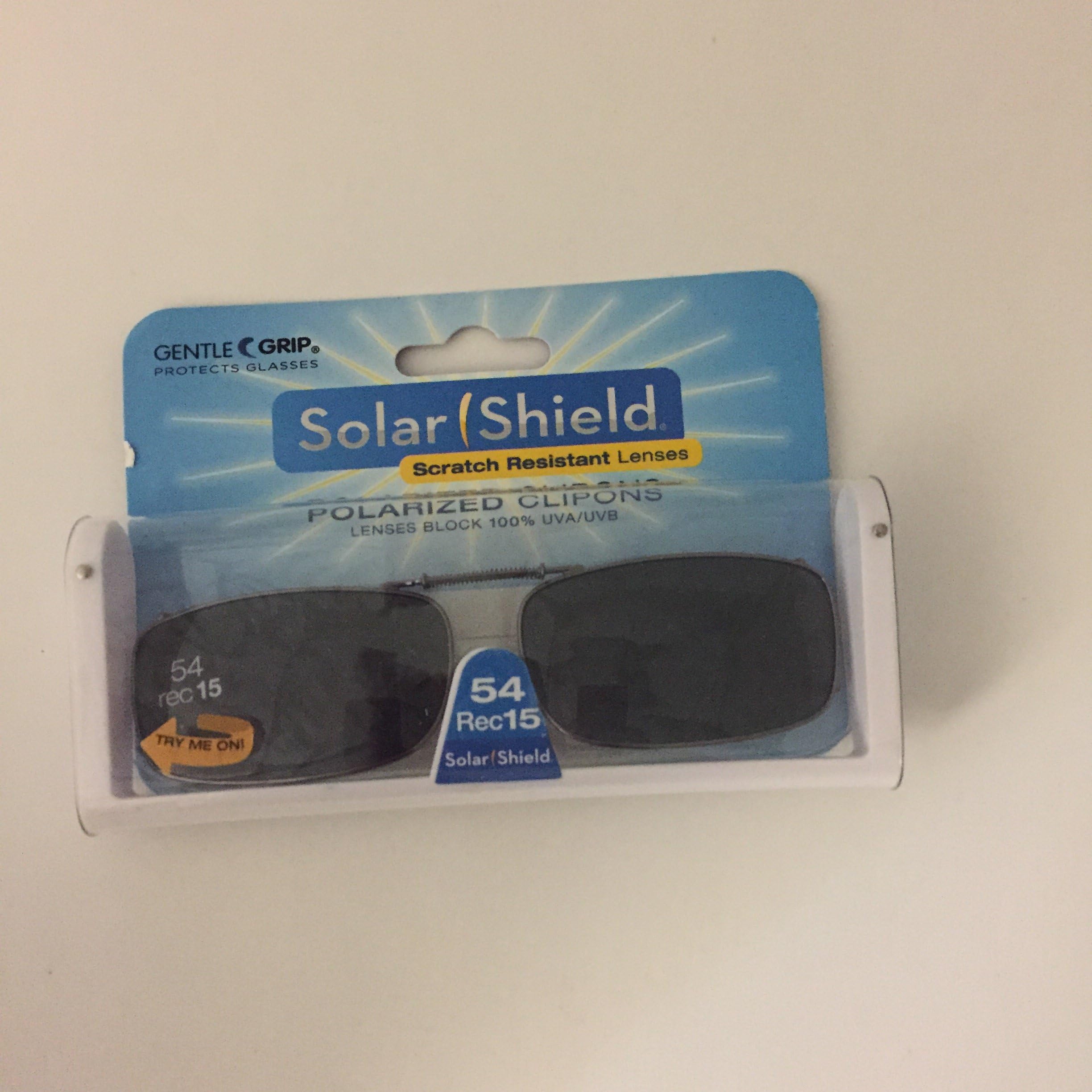 Solar Shield 54 Rec 15 Full Frame Polarized Clip on Glasses Blocks 100% Uva/uvb