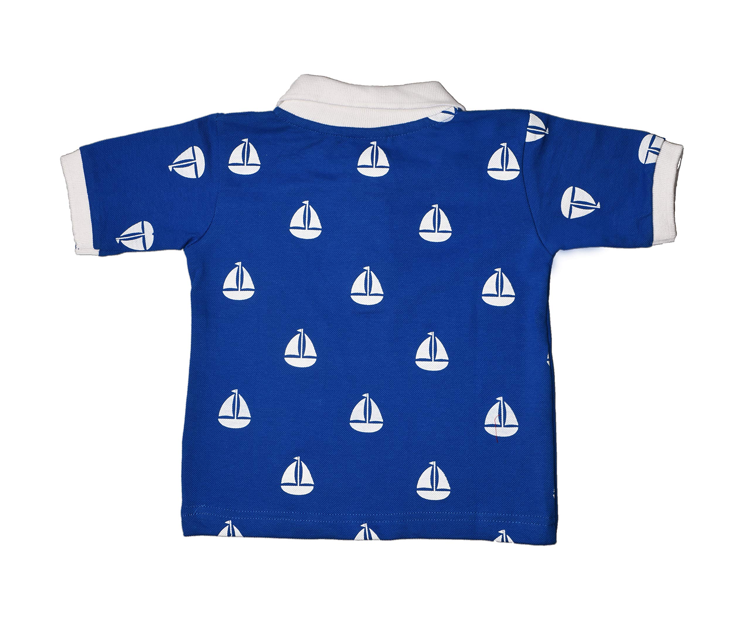 baby wish Boys' & Girls' Polos (BUPTSPQSH-0007-BLU_Blue_3-6 Months) 2