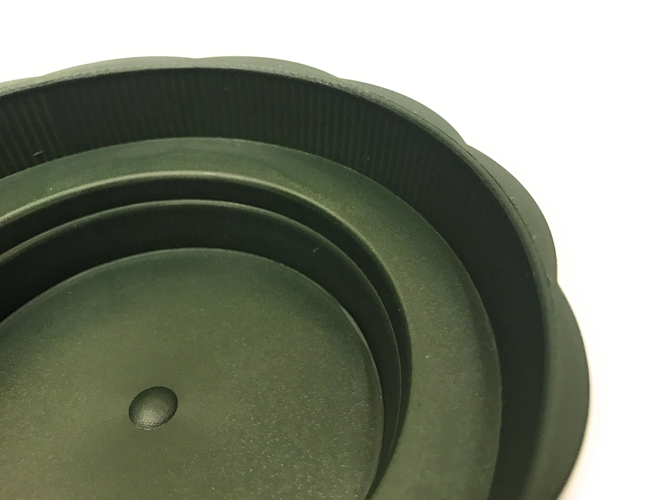 INERRA Floral Junior Bowls - Green Round Plastic Florist Dishes for Foam Cylinders (Pack of 25 Bowls) - Image 4