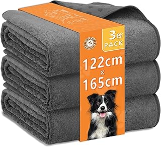 Bunlitent Waschbare Hundepads 165x122 cm 3er Set, Waschbare Haustier-Urinunterlage Schnell Absorbierend, Wasserdicht für Welpen & Inkontinente Hunde, Stubenreinheit & Training, Grau