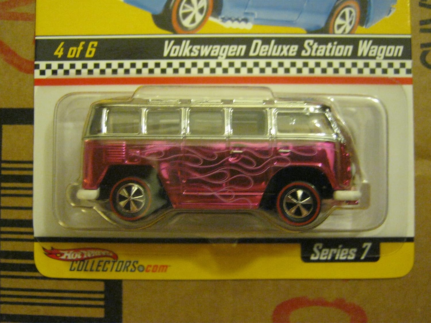 HOT WHEELS RED LINE CLUB EXCLUSIVE NEO-CLASSICS SERIES 7 CUSTOM PINK VW VOLKSWAGEN DELUXE STATION WAGON 4/6