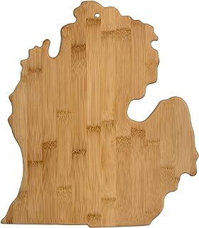 Totally Bamboo Michigan State Shaped Bamboo Serving & Cutting Board