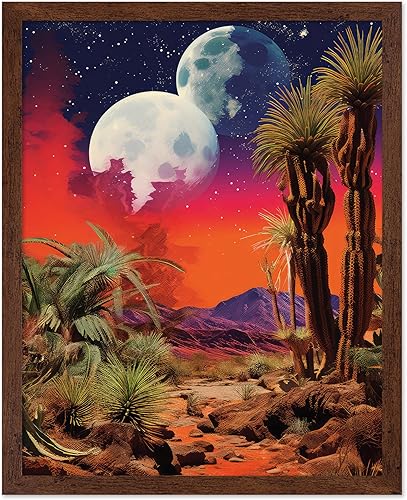 Miniatura 11 de Poster Master Póster del desierto – Impresión de flores retro – Arte creativo surrealista – Estilo moderno – Ilustración de cactus – Obra de arte