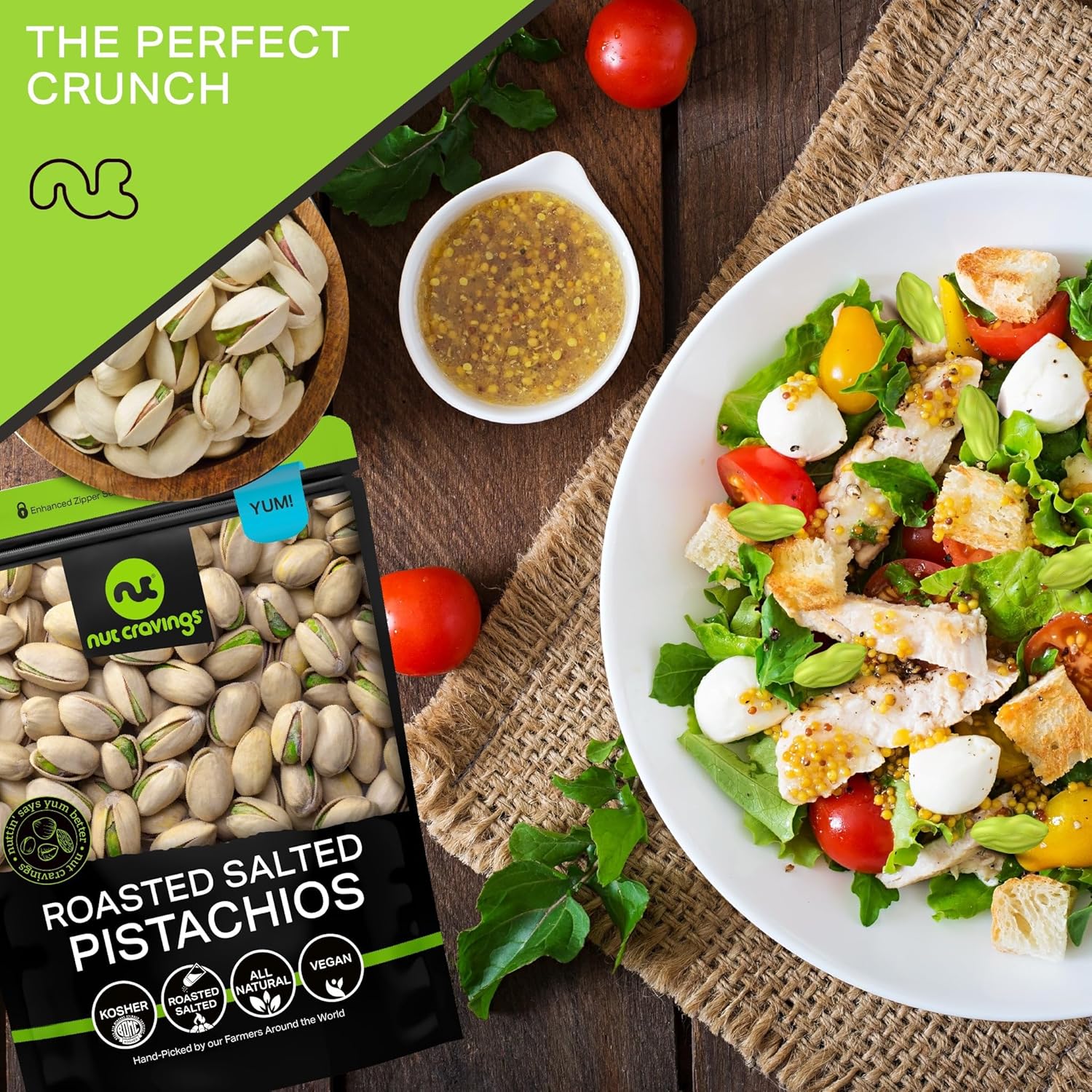 NUT CRAVINGS - Freshly Roasted & Salted California Pistachios (80oz - 5 LB) Packed Fresh in Resealable Bag - Nut Snack - Food Assortments