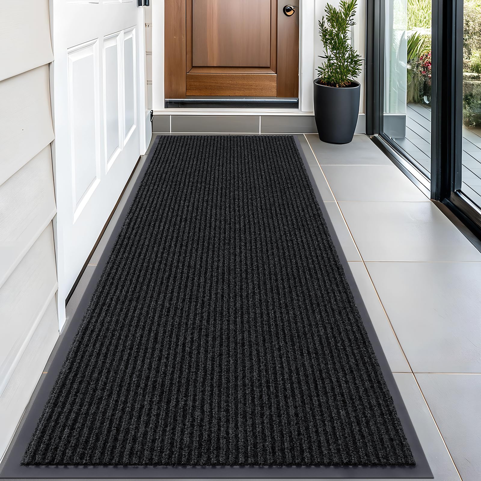 OLANLY Front Door Mat Indoor Outdoor Entrance, Waterproof Heavy Duty Doormat, Fade Resistant, Low Profile, Easy Clean Patio Porch Welcome Floor Mats for Entry, 29.5x17, Beige — view 114