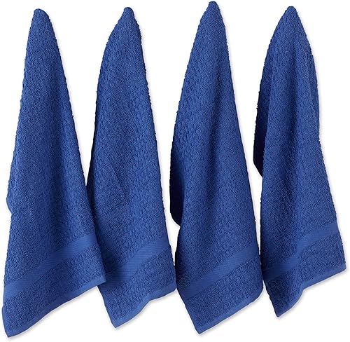 Miniatura 17 de DII - Juego de toallas para platos, colección Terry básica, diseño waffle, 15 x 26 pulgadas, azul marino sólido, 4 piezas