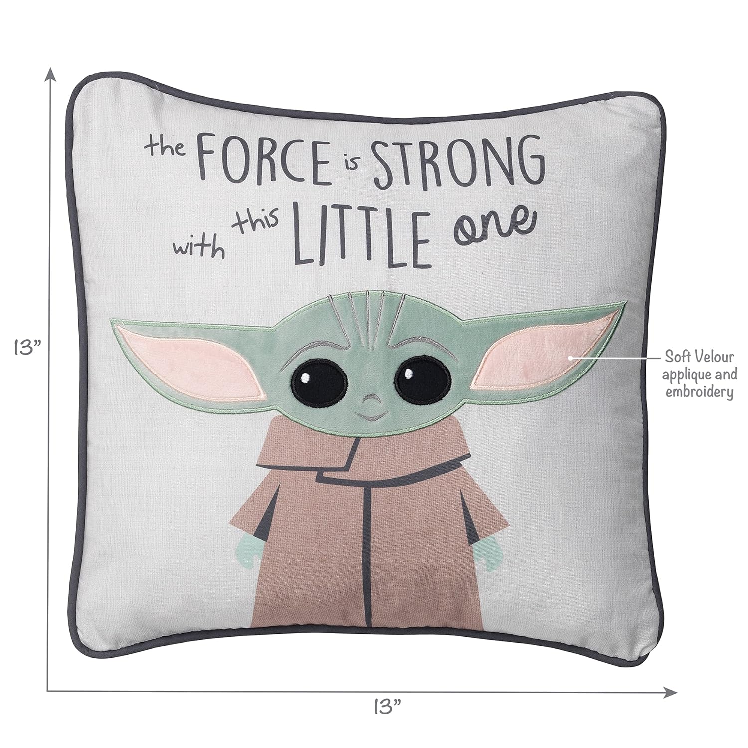 Lambs & Ivy Star Wars The Child/Baby Yoda Decorative Nursery Throw Pillow : Baby