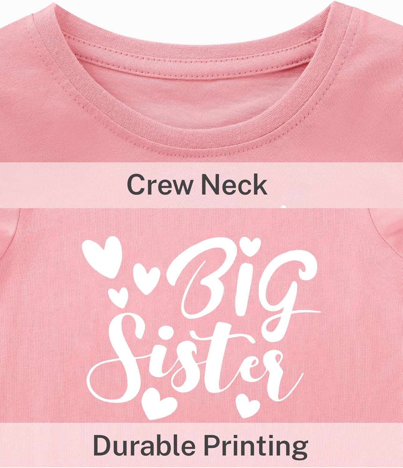 Big Sister Shirts for Toddler Girls Promoted to Big Sister Outfit Announcement T-Shirt for Girl Size 2-8 Years - Image 5