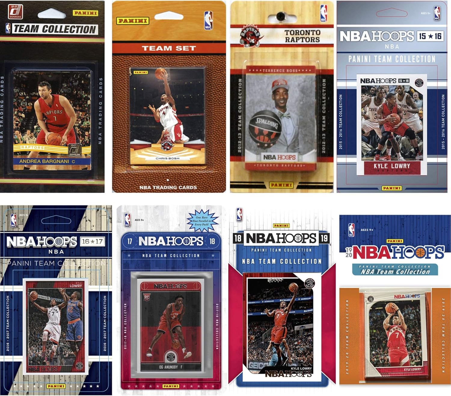 NBA Toronto Raptors 8 Different Licensed Trading Card Team Sets