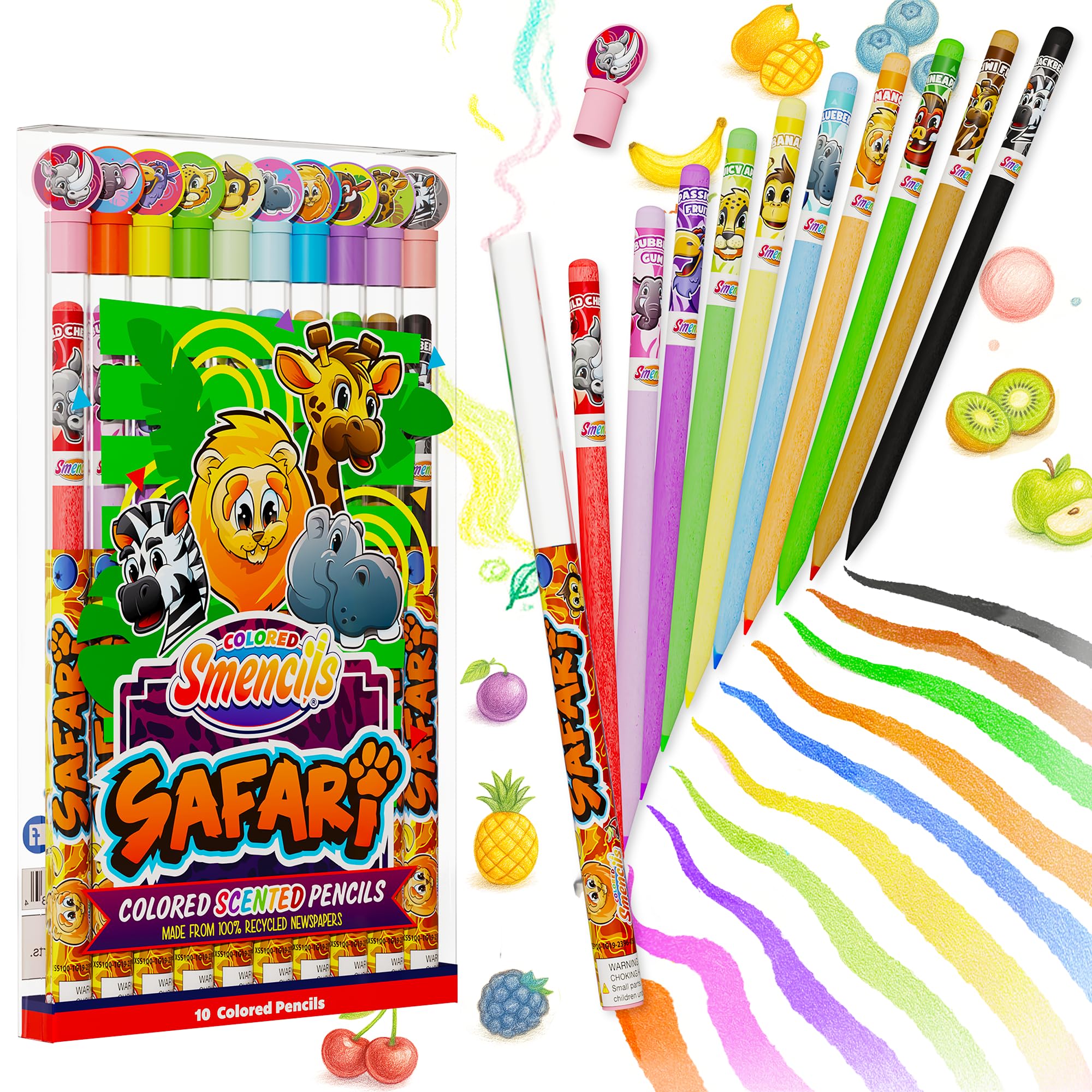 Amazon.com: Safari Colored Smencils - Patented Gourmet Scented