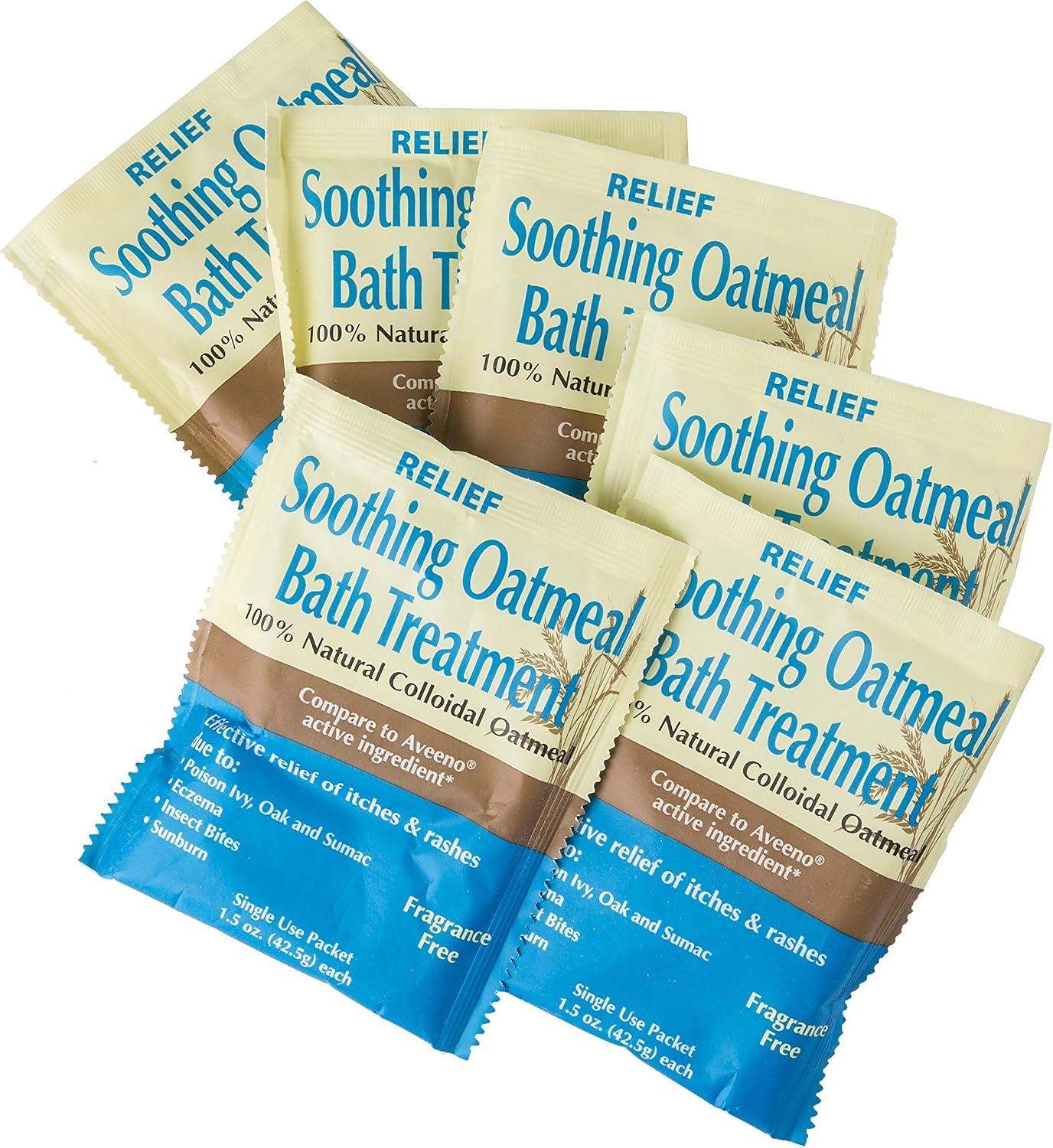 Relief MD Soothing Colloidal Oatmeal Bath Treatment - 6 Single Use Packets