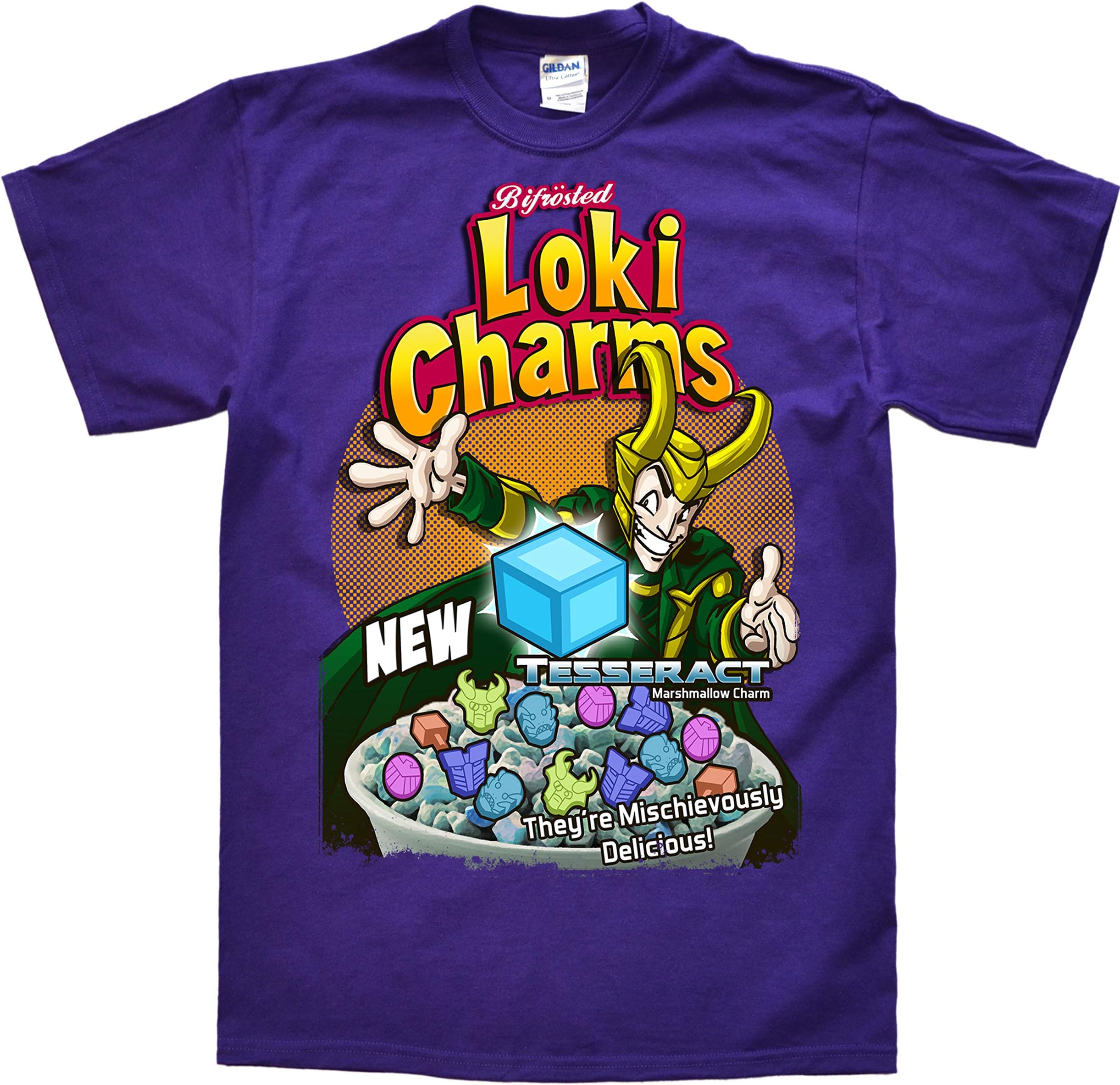 Bifrosted Loki Charms Purple Men's T-Shirt, Size S