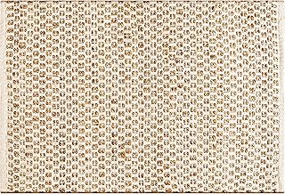 Ramanta Home Jute Cotton Rug 24x36 Inches Natural White, Handwoven Small...