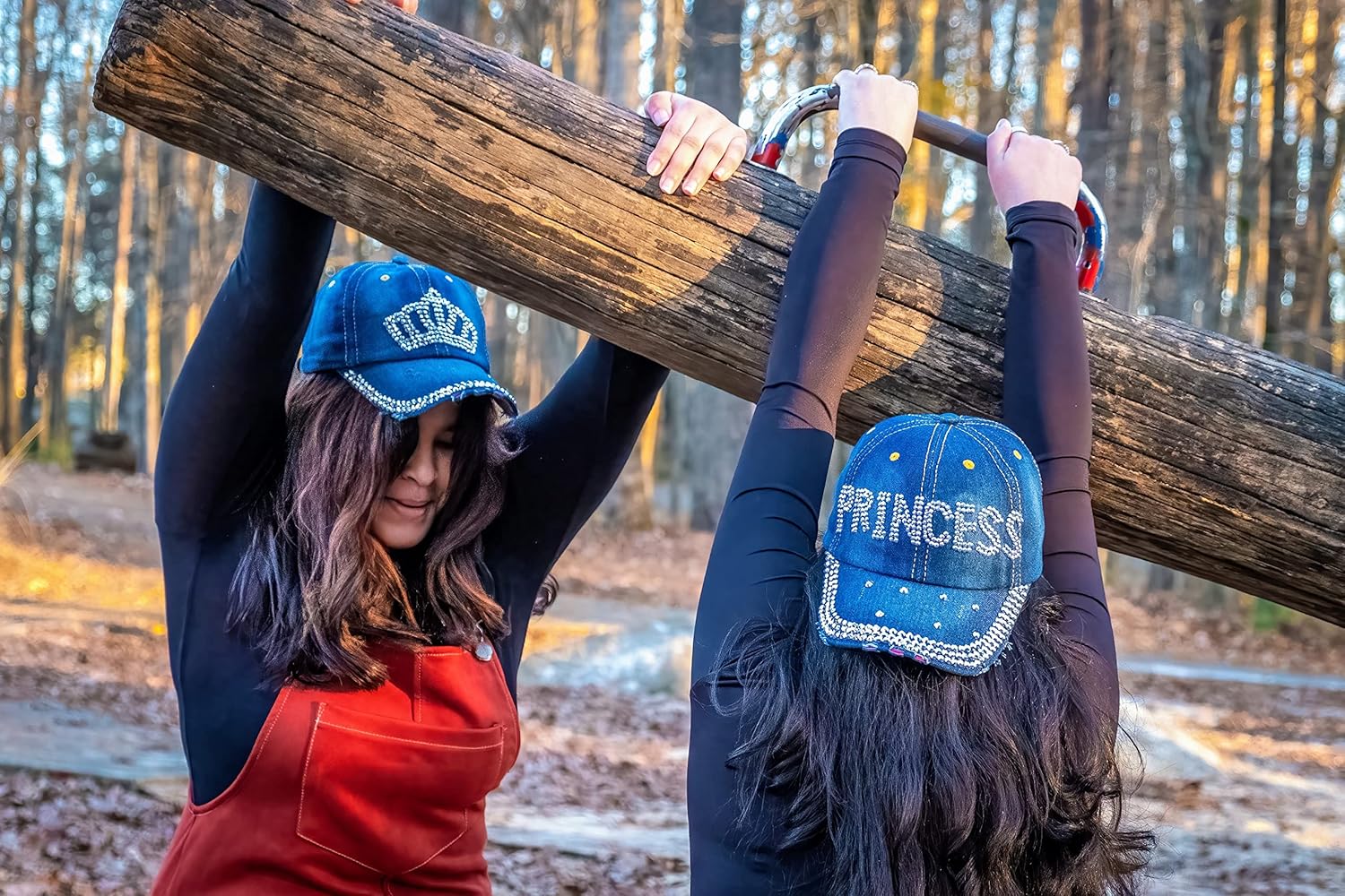 Popfizzy Womens Bling Cap, Rhinestone Baseball Cap, Bejeweled Distressed Denim Hat, Bling Gifts for Women - Image 4