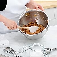 Vista 2 de Tovolo Espátula de silicona con mango de madera para cocinar, hornear, mezclar, resistente al calor, apta para alimentos, sin BPA, flexible