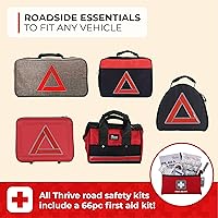 Vista 9 de Thrive Kits de emergencia para vehículos – Kit de emergencia para coche de carretera (104 piezas) – Kits de coche para emergencia – Kit de coche