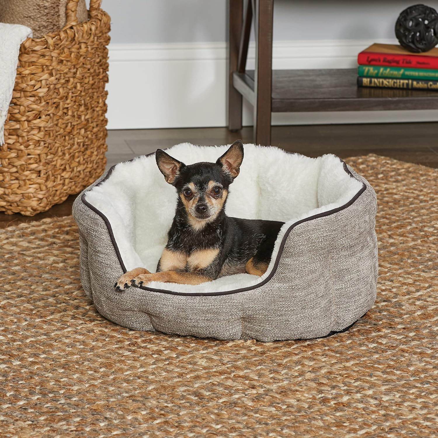 MidWest Homes for Pets Extra-Small QuietTime Deluxe Pet Bed- Taupe/Fur