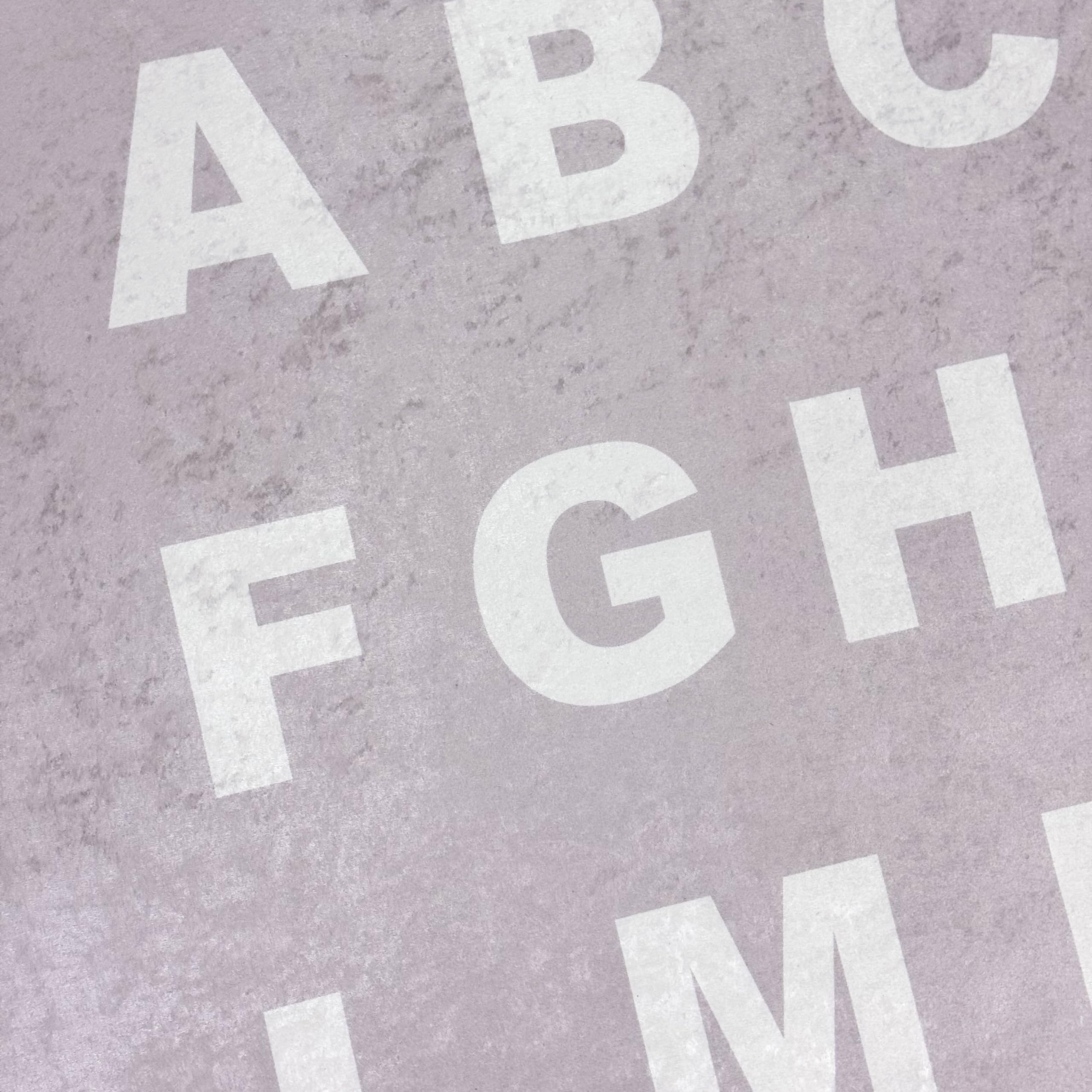 Merinos Kinderteppich ABC Lernteppich Alphabet Spielteppich mit Elefant in Rosa Größe 140x200 cm