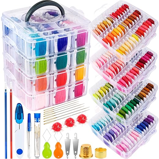 262-Piece Embroidery Thread & Tools Kit